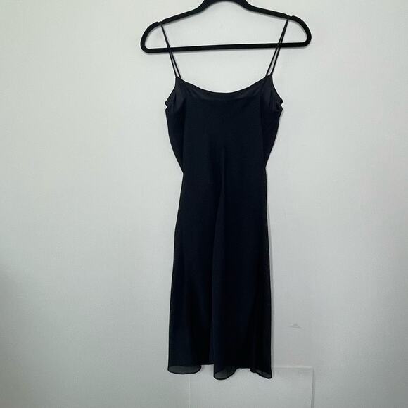 Vintage Jump Slip Dress Sleeveless Spaghetti Strap Cowl Witchy Black Goth Sexy 8 - Picture 7 of 11